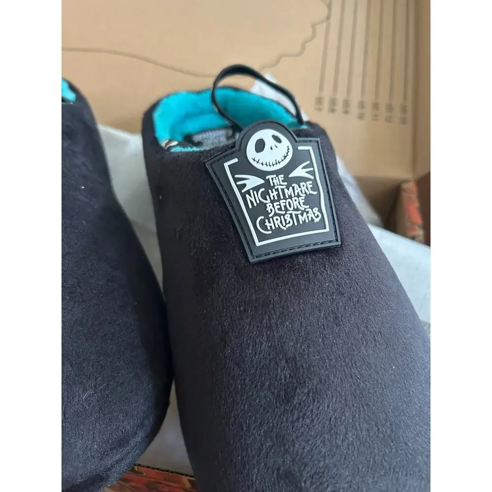 NWB Disney Kids‎ Black Blue Ground Up Nightmare Before Christmas Clog Slippers 7